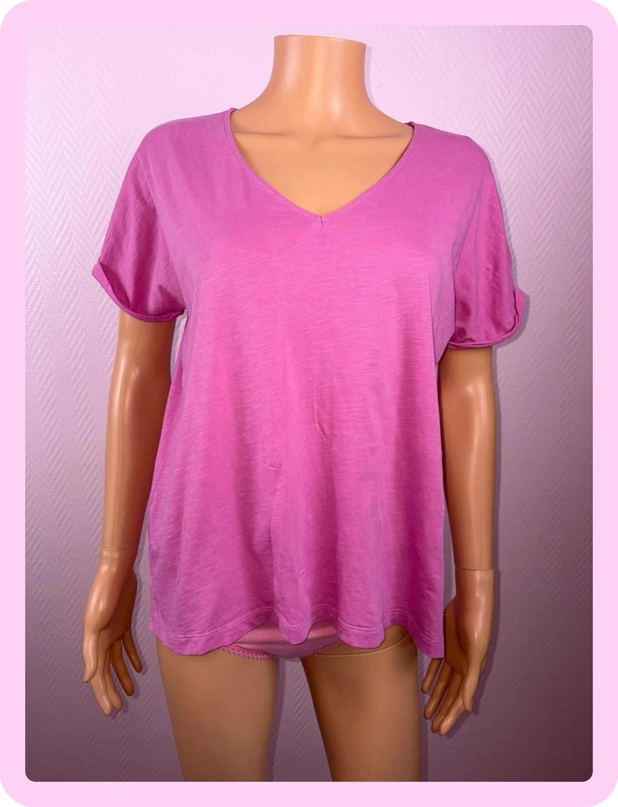 T-shirt femme des petits haut rose taille 0 34 – photo 2